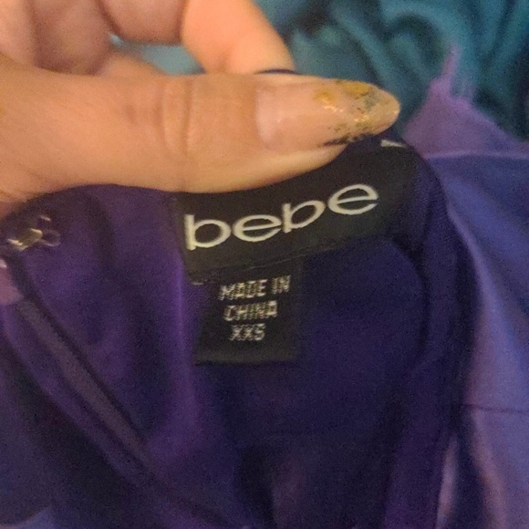 Bebe Color block plunge dress Size XXS Cocktail Dress - Picture 6 of 6